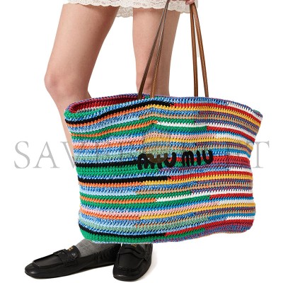 MIU MIU CROCHET TOTE BAG 5BG228 (40*34*16cm)